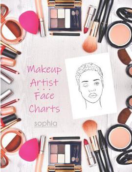 Paperback Makeup Artist Face Charts: Sophia Book