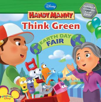 Paperback Handy Manny Think Green! [With 8 Cards] Book