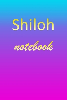 Paperback Shiloh: Blank Notebook - Wide Ruled Lined Paper Notepad - Writing Pad Practice Journal - Custom Personalized First Name Initia Book