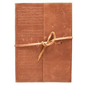 In the Beginning Classic Full Grain Leather Journal with Wrap Closure John 1:1-14