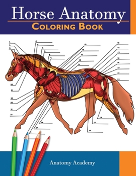 Paperback Horse Anatomy Coloring Book: Incredibly Detailed Self-Test Equine Anatomy Color workbook Perfect Gift for Veterinary Students, Horse Lovers & Adult Book