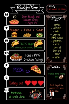 Weekly Menu Grocery List: Meal Planning Notebook Track And Plan 2 YEARS * 52 Weeks Of Menu Planning Pages With Weekly Grocery Shopping List Amazing Monthly Meal Planner, Book, Tracker, Log, Calendar