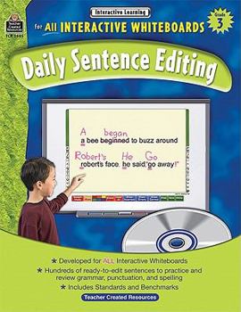 Paperback Interactive Learning: Daily Sentence Editing Grd 3 [With CDROM] Book