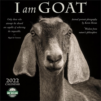Calendar I Am Goat 2022 Wall Calendar: Animal Portrait Photography and Wisdom from Nature's Philosophers Book