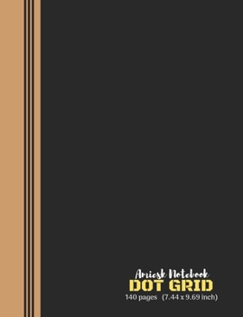 Paperback Amiesk Notebook - Dot Grid Notebook - 140 pages (7.44 x 9.69 inch) Book