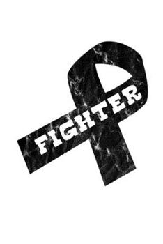 Paperback Fighter: Black Ribbon Awareness Food Meal Planner Undated Journal 6"x9" 120 pages Book