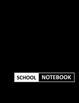Notebooks for School / School Blocnotes on graph paper / Blank Lightweight grid paper Workbook  / Matte Black cover / Size at (8.5" x 11" in) / (21.59 x 27.94 cm)