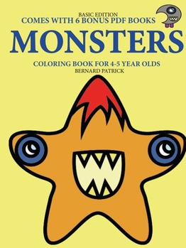 Paperback Coloring Book for 4-5 Year Olds (Monsters) Book