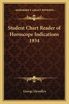 Paperback Student Chart Reader of Horoscope Indications 1934 Book