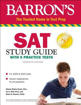 Paperback SAT Study Guide with 5 Practice Tests Book