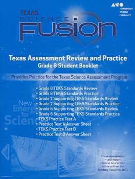 Paperback Holt McDougal Science Fusion: Texas Assessment Review and Practice Grade 8 Book