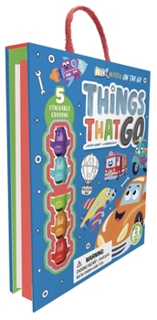 Misc. Things That Go: On-The-Go Coloring Kit with Stackable Crayons Book