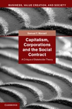 Hardcover Capitalism, Corporations and the Social Contract Book