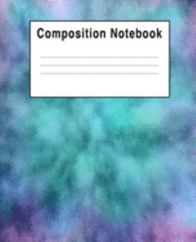 Paperback Composition Notebook: Art Blue Green Book