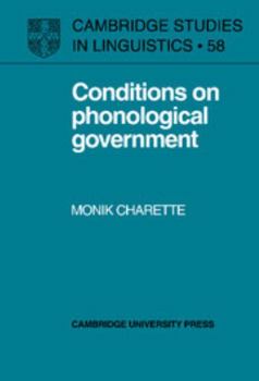 Hardcover Conditions on Phonological Government Book