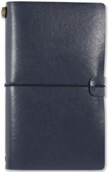 Leather Bound Jrnl Voyager Midnight Blue Book