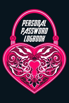 Paperback Personal Password Logbook: Internet Password Logbook For Seniors, password book small 6" x 9", Small Password Logbook for Senior Women Book