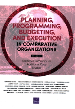 Paperback Planning, Programming, Budgeting, and Execution in Comparative Organizations: Executive Summary for Additional Case Studies Book