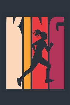 Vintage Running Notebook 'Running King' - Boys Running Writing Journal - Runner Gift - Retro Running Diary: Medium College-Ruled Journey Diary, 110 page, Lined, 6x9 (15.2 x 22.9 cm)