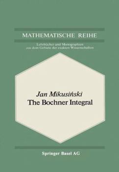 Paperback The Bochner Integral Book