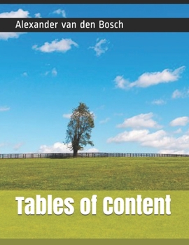 Paperback Tables of Content Book