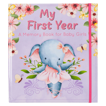 Hardcover With Love My First Year a Memory Book for Baby Girls Purple Keepsake Photo Book