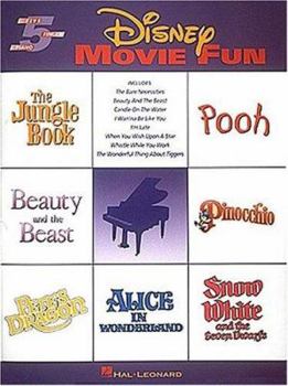 Paperback Disney Movie Fun: Five-Finger Piano Book