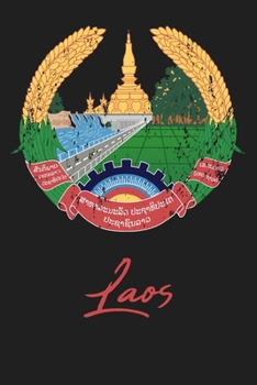 Paperback Laos: National Emblem Worn Look Cover 120 Page Lined Note Book