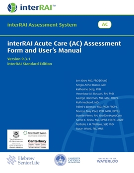 Paperback Interrai Acute Care (AC) Assessment Form and User's Manual Book