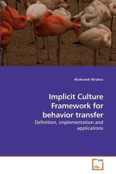 Paperback Implicit Culture Framework for behavior transfer Book