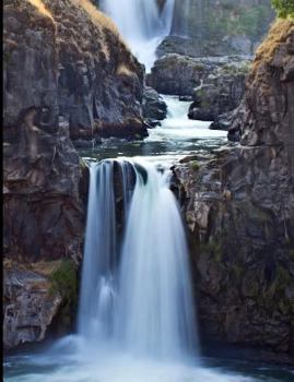 Paperback Tranquil Waterfall Dot Grid: Zen Meditation Waterfall, Flowing Water Dot Grid Journal, 7.44" x 9.69" Dot Grid 150 Pages Book