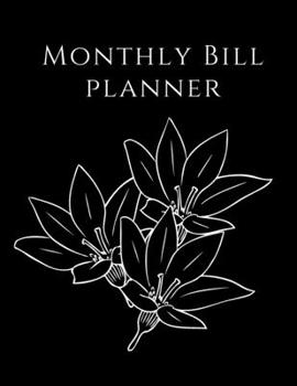 Monthly Bill Planner: Marble Floral Cover | Simple Monthly Bill Payment Checklist Tracker Log Book Organizer Planner | Bills Due Calendar | Money Debt Family Budgeting Financial Notebook
