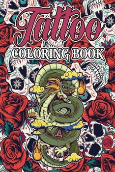 Paperback Tattoo Coloring Book for Adults Book