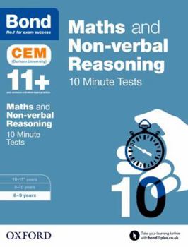 Paperback Bond 11+: Maths & Non-Verbal Reasoning: Cem 10 Minute Tests Book