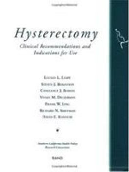 Paperback Hysterectomy: Clinical Recommendations and Indications for Use Book