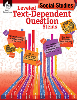 Paperback Leveled Text-Dependent Question Stems: Social Studies: Social Studies Book