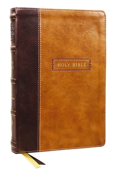 Imitation Leather KJV Holy Bible with Apocrypha and 73,000 Center-Column Cross References, Brown Leathersoft, Red Letter, Comfort Print: King James Version Book