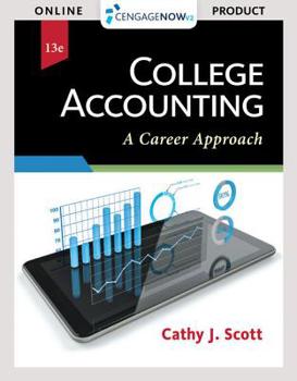 Printed Access Code Cnowv2, 1 Term Printed Access Card for Scott's College Accounting: A Career Approach, 13th Book