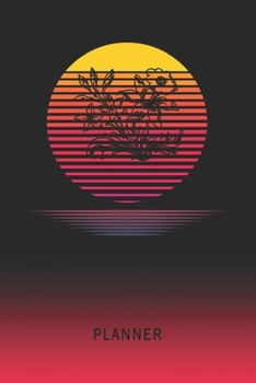 Paperback Planner: Frisbee 2 Year Weekly Planning Organizer - 2020 - 2021 - Retro Vintage Vaporwave Sunset Cover - January 20 - December Book