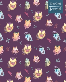 Dot Grid Journal: Notebook Planner with Cute Owl Themed Cover Design