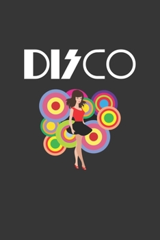 Disco Notebook: Lined Journal, 120 Pages, 6 x 9, 70s Gift Journal Matte Finish