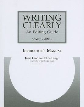 Paperback Writing Clearly Instructor's Manual: An Editing Guide Book