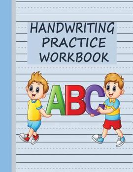 Paperback Handwriting Practice Workbook: Writing Paper & Notebook for Kids - Blue Book