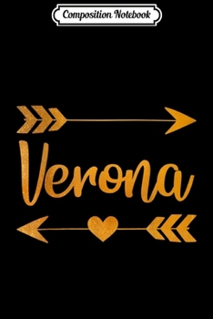 Composition Notebook: VERONA WI WISCONSIN Funny City Home Roots USA Women Gift  Journal/Notebook Blank Lined Ruled 6x9 100 Pages
