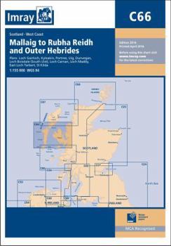 Map Imray Chart C66: Mallaig to Rudha Reidh and Outer Hebrides Book