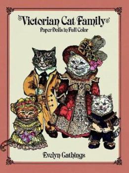 Paperback Victorian Cat Family Paper Dolls in Full Color Book