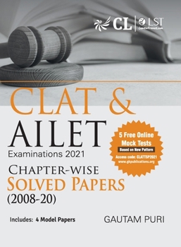Paperback Clat & Ailet 2021 Chapter Wise Solved Papers 2008-2020 Book