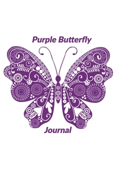 Paperback Purple Butterfly Journal: 6 x 9 inch 120 page bound journal with beautiful purple butterfly Book