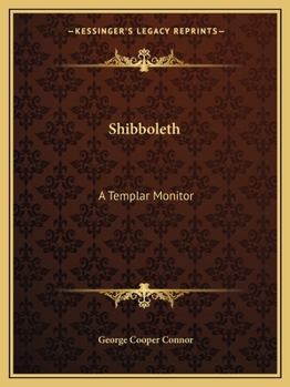 Paperback Shibboleth: A Templar Monitor Book