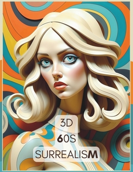 Paperback Coloring Book for Adults - 3D 60s Surrealism Book